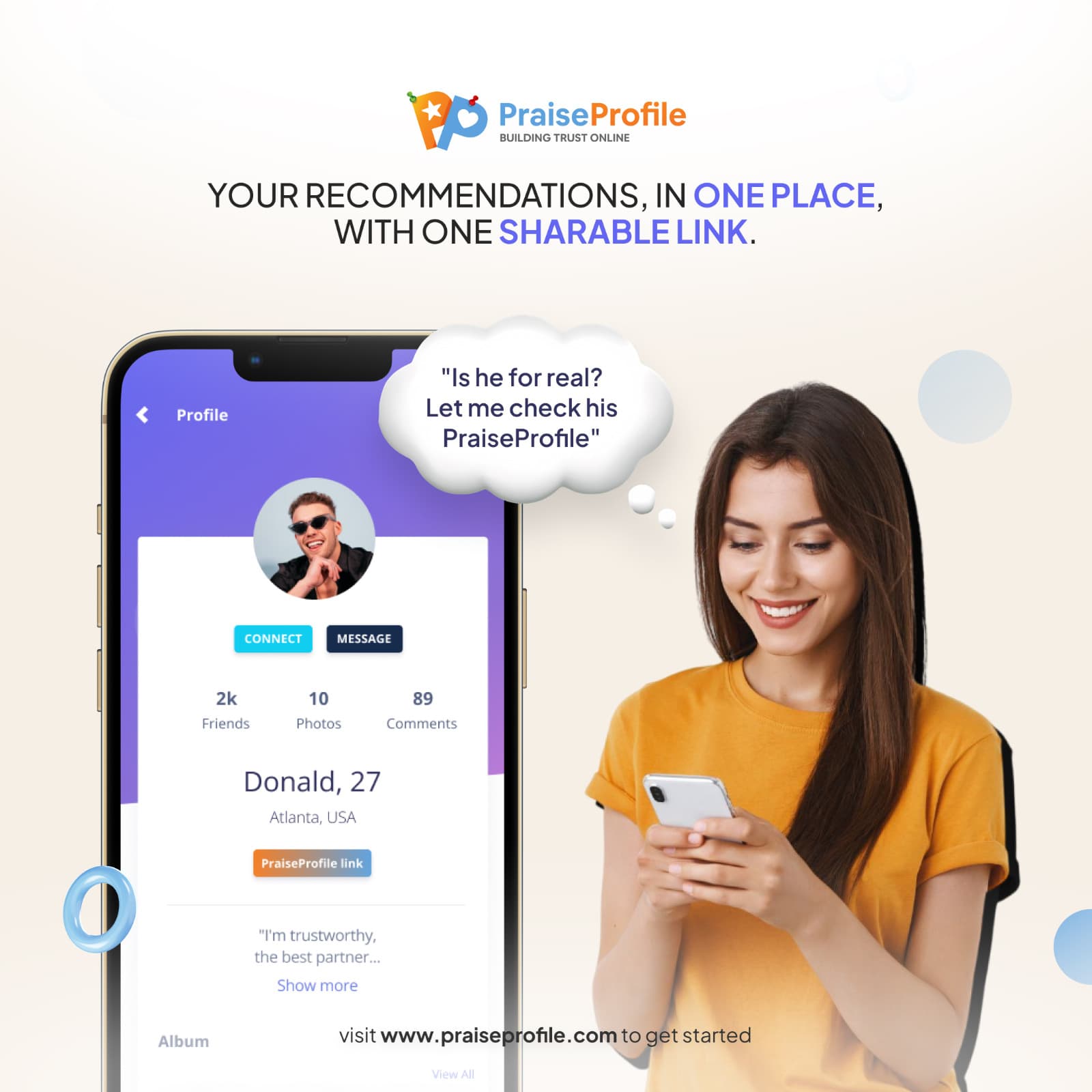 Share Your References Easily - PraiseProfile